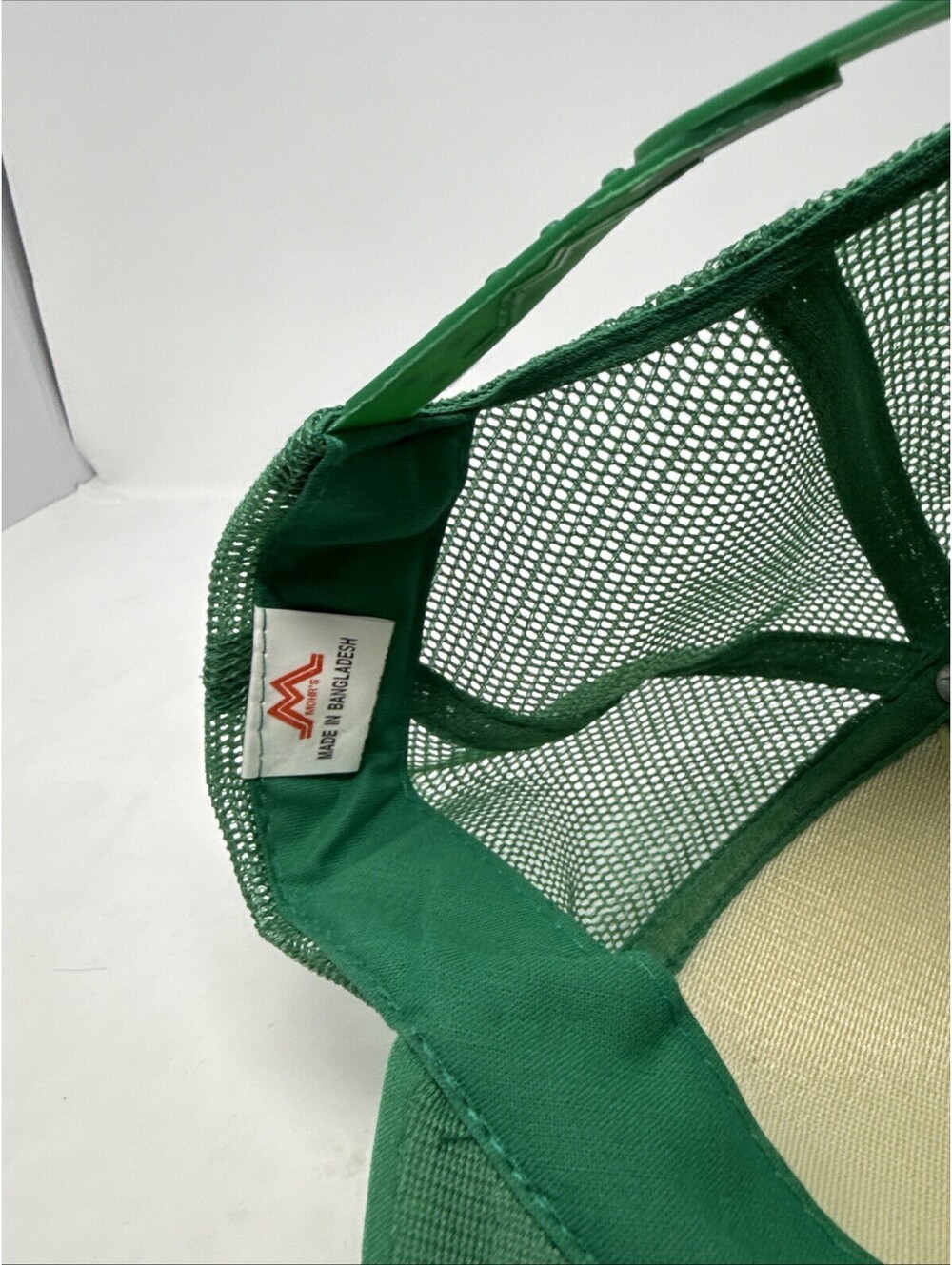 Vintage CAMEO Smokey The Bear Paw Print Green Mesh Rope Snapback Trucker Hat - Picture 5 of 5